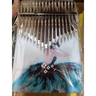 Đàn Kalimba 17 Phím - Đàn Kalimba Thumbs Piano Sử Dụng Ngón Tay | Tặng kèm búa chỉnh, khăn lau, dán nốt phím