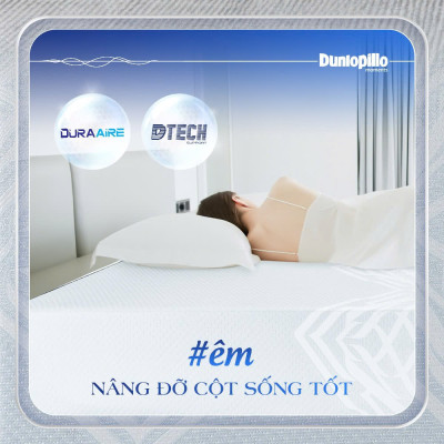 Nệm cao su thiên nhiên  Dunlopillo  World Relax Fresh 10cm