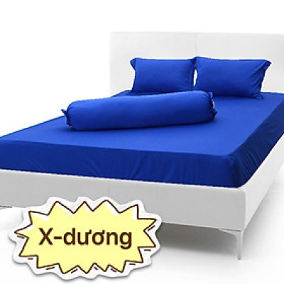 Bộ Drap gối  Thun Hàn Quốc 4 món { drap và 3 áo gối}