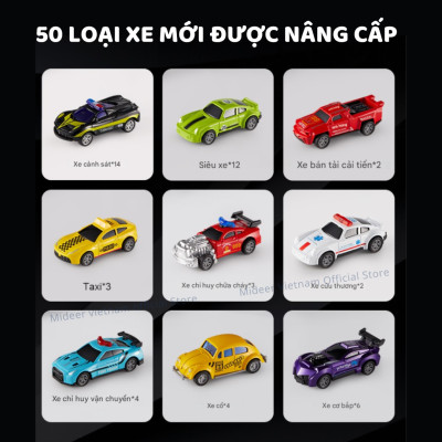 Đồ chơi xe ô tô mô hình cao cấp cho bé trai Mideer Mini Alloy Racing Cars