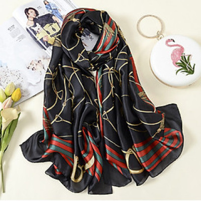 Khăn lụa choàng cổ sang trọng phối hoạ tiết K05