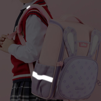 Balo chống gù dáng hộp cho bé, ,balo học sinh tiểu học siêu dễ thương HS9059