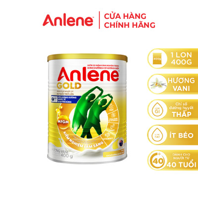 Sữa Bột Anlene Gold Hương Vanilla (Hộp Thiếc 400g)