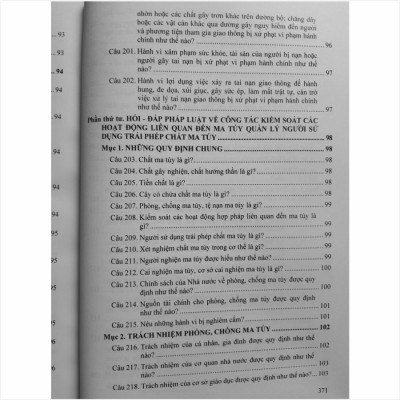 Sách 375 Câu Hỏi Đáp Về Phòng Chống Vi Phạm Pháp Luật Thường Gặp Đối Với Trẻ Em, Học Sinh, Sinh Viên Trong Nhà Trường - V2292T