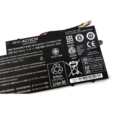 Pin Tương Thích Cho Laptop Acer V5-122 Ac13C34 3 Cell Aspire V5-122P V5-132 E3-111 E3-112 Es1-111M TEEMO PC TEBAT189 Hàng Nhập Khẩu