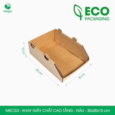MKCG3 - 30x20x15 cm - 5 Khay giấy chất cao tầng bằng giấy carton siêu cứng, kệ giấy đựng đồ văn phòng, khay đựng dụng cụ, khay linh kiện, kệ phân loại dụng cụ