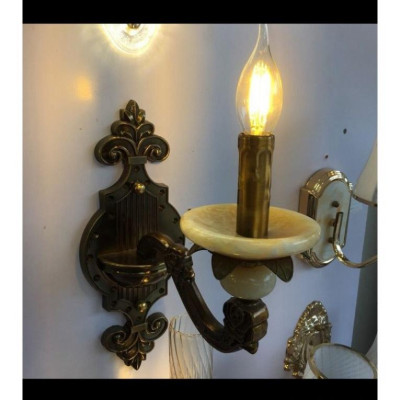 Đèn gắn tường kiểu cổ điển, đèn tô điểm phong thái Phương tây kiểu cắm nến TC001, khuyến mại bóng led DT
