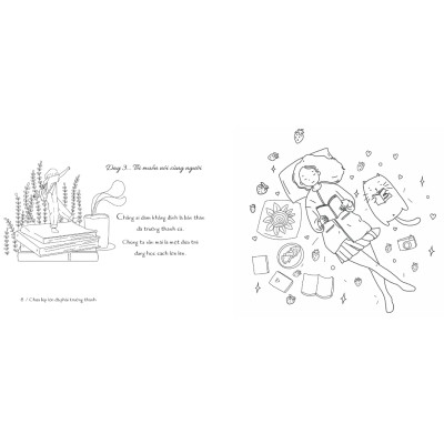 Sách Tô Màu Chữa Lành - Chưa Kịp Lớn Đã Phải Trưởng Thành - Tô Màu Cuộc Sống - TIME