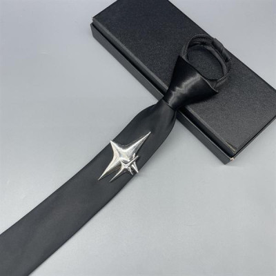 Cà vạt nam màu đen thắt sẵn mẫu đen bóng đính sao ánh sáng