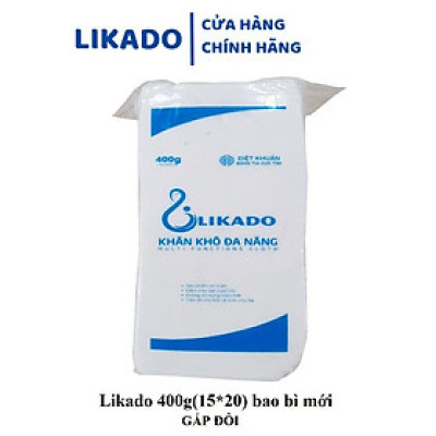 5 Bịch Khăn vải khô đa năng LIKADO 400g Mẫu Mới (15 x 20cm) 