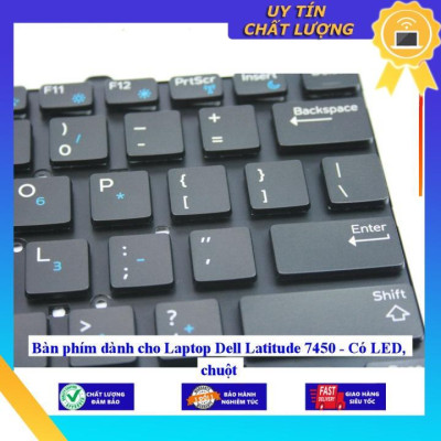 Bàn phím dùng cho Laptop Dell Latitude 7450 - Có LED, chuột - Hàng Nhập Khẩu New Seal