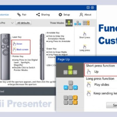 Bút trình chiếu NORWii kĩ thuật số N95S PRO LASER đỏ đầu nhận tích hợp thẻ nhớ 256MB dành cho màn hình LED và màn chiếu , hàng chính hãng