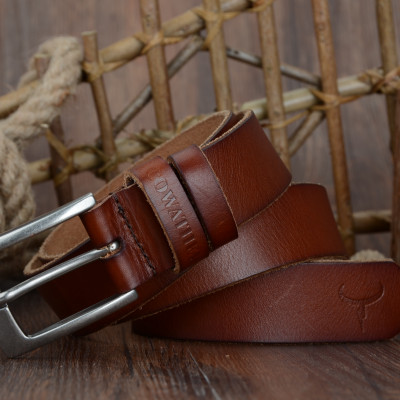 Thắt Lưng Da Bò Chính hãng COWATHER XF018 Nâu Vàng