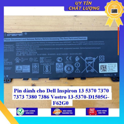 Pin dùng cho Dell Inspiron 13 5370 7370 7373 7380 7386 Vostro 13-5370 D1505G F62G0 - Hàng Nhập Khẩu New Seal