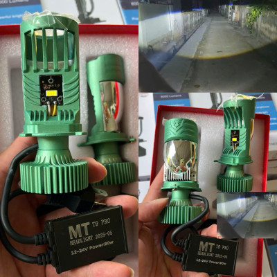 Đèn LED Bi Cầu Siêu Sáng T9 Pro 90W – Lắp Xe Máy, Ô Tô, Cắt Sáng Gắt, Không Gây Lóa