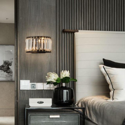 Đèn tường pha lê, đèn phòng ngủ, đèn phòng khách đã bao gồm bóng