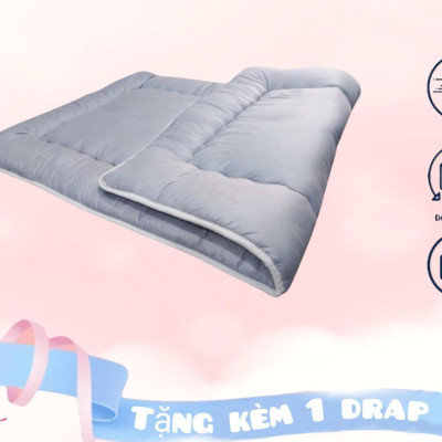 Đệm Trải Sàn, Nệm, Topper Hàng Xuất Nhật Đủ Size Tặng Kèm Drap Nệm 