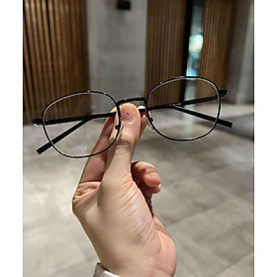 Kính mắt vuông nhỏ kim loại Korea (Màu đen)