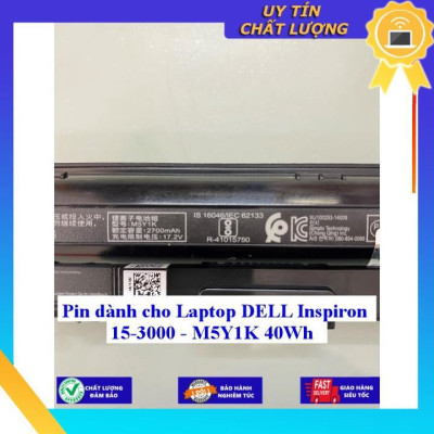 Pin dùng cho Laptop DELL Inspiron 15 3000 - M5Y1K 40Wh - Hàng Nhập Khẩu New Seal