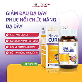Combo Viên Uống Tinh Chất Nghệ Hỗ Trợ Giảm Đau Dạ Dày Novacurmin Hủ 30v + Gói Uống Hỗ Trợ Giảm Đau Dạ Dày Novagel