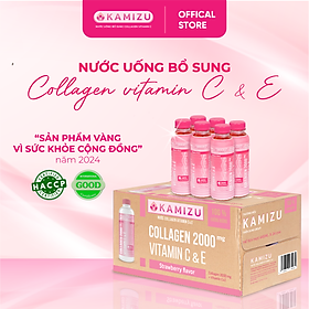 Nước uống bổ sung Collagen Vitamin C Kamizu - Thùng 24 chai