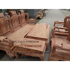 Bàn ghế tần thủy hoàng gỗ gõ tay 12 bàn đục đẹp