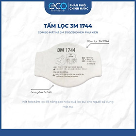 Mặt Nạ Phòng Bụi 3M 3100/3200 kèm tấm lọc bụi 3M 1774 và nắp giữ tấm lọc bụi 3M 1700