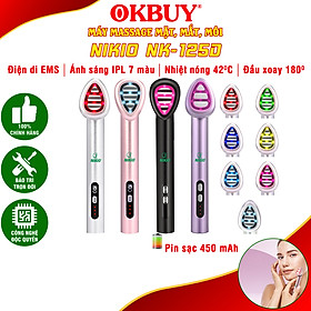 Máy massage mắt môi Nikio NK-125D - Thiết bị làm đẹp đa năng, công nghệ EMS, IPL, rung và nhiệt nóng 