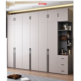 Tủ quần áo thiết kệ hiện đại - Tủ quần áo gỗ MDF 3VTA02