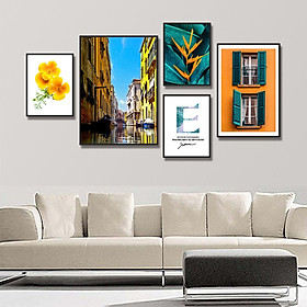 Tranh treo tường, tranh canvas TB12 bộ 4 tấm