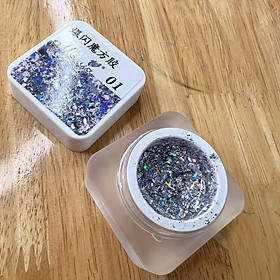 Gel Nhũ Kim Tuyến Galaxy Huaxi 15ml Làm Nail Siêu Sáng, Màu Vàng Bạc Hồng, Giữ Bóng Lâu Cho Người Mới Trang Trí Móng Nữ Sơn Gel Women