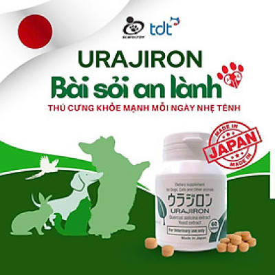 Sản phẩm hỗ trợ sức khoẻ hệ tiết niệu cho thú cưng URAJIRON SCARECROW - Nhập khẩu Nhật Bản [ Lọ 60 viên ]