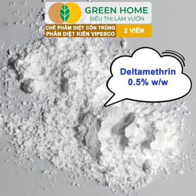Phấn Diệt Kiến Và Côn Trùng Vipesco, GreenHome, Hộp 2 Viên, Diệt Trừ Kiến, Gián, Rận, Rệp, Bọ Chét,.