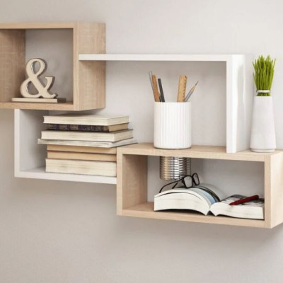 Kệ Sách Treo Tường Hình Chữ Nhật Lớn Juno Sofa CTKT171 KT 80 x 95cm x 20cm