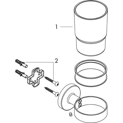 Phụ kiện đựng bàn chải HANSGROHE Logis Universal 41718 - Hàng chính hãng