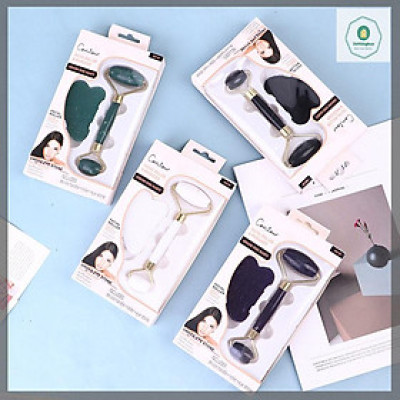 Cây Lăn Mặt Massage tăng kèm Ván Guasha Bằng Đá Cạo Mát Xa (Xả Kho)