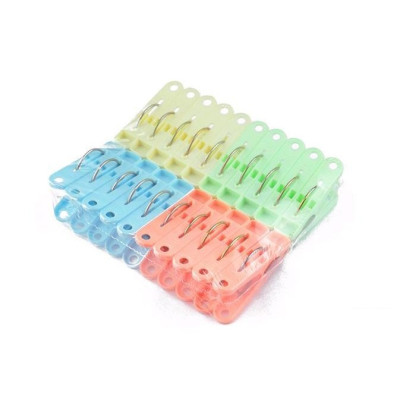 Combo 2 vỉ kẹp nhựa (40 cái) quần áo loại đại