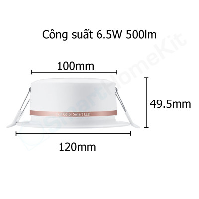 Combo 4 đèn LED âm trần thông minh WiZ Downlight Full Color 16 triệu màu Wifi & Matter, Hàng Chính Hãng, Bảo hành 1 Năm