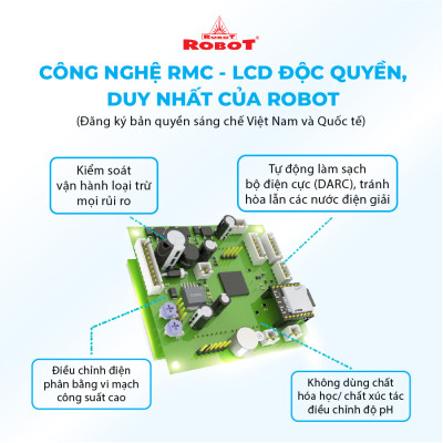 Máy Lọc Nước Điện Giải iON Kiềm ROBOT iONSmart 710 Nóng Thông Minh - Hàng Chính Hãng