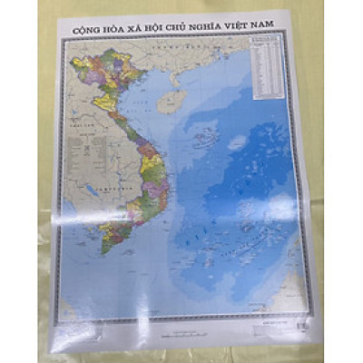 Tranh Việt Nam : 34 tỉnh thành - Size A0 ép bóng đẹp