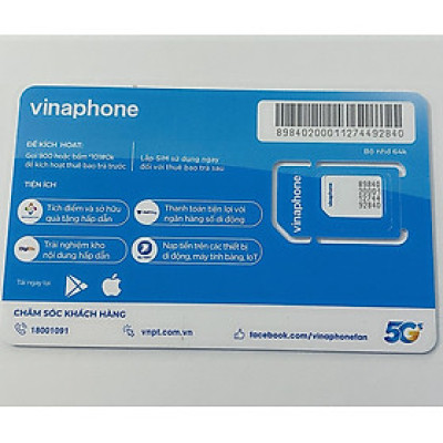  Sim trắng Vinaphone Và Mobifone - Sim Không Có Số Sim Dùng Để Đổi Sim - Hàng Chính Hãng - Mẫu Ngẫu Nhiên 