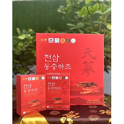 NƯỚC HỒNG SÂM ĐÔNG TRÙNG  30 gói - BẢO VẬT HÀN QUỐC 