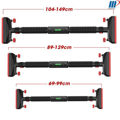 Xà đơn treo tường thế hệ mới 2021 điều chỉnh cửa 89 - 125cm có Livo cân bằng, chốt khóa chống xoay xà, an toàn khi sử dụng, chịu tải 150kg, xà đơn gắn cửa không cần khoan tường giá rẻ