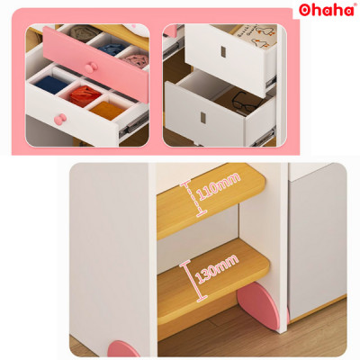 [Video thực tế - Miễn phí lắp đặt & vận chuyển] Giường tầng trẻ em thông minh xếp gọn Ohaha có bàn học - GTXG010