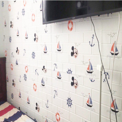 Bộ 5 Tấm Xốp Dán Tường Hoạt Hình Cho Trẻ Em Dễ Thương, Nhiều Hoạt Tiết Cute, Dày Dặn Chống Va Đập