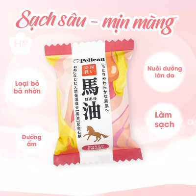 Xà Phòng Rửa Mặt Chiết Xuất Từ Dầu Ngựa Pelican Family Soap Horse Oil (80 G)