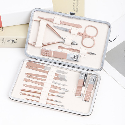 Bộ Bấm Móng Tay 16 Món Cao Cấp Nhỏ Gọn , Kìm Cắt Móng Tay Chân Làm Nail Kèm  Hộp Đựng Sang Trọng