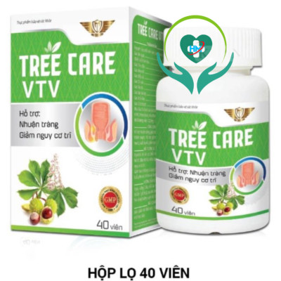Viên uống Tree Care VTV Vinh Thịnh Vượng VV, hộp 40v, hỗ trợ trĩ, nhuận tràng, chống táo bón
