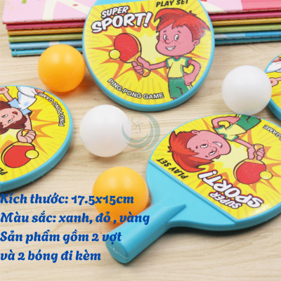 Bộ Vợt Bóng Bàn Mini Cho Bé – Super Sport Năng Động Set Đồ Chơi Bóng Bàn Mini Nhiều Màu – Bé Chơi Mê Say Bộ Vợt Bóng Bàn Trẻ Em – Kích Thích Vận Động & Tư Duy