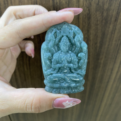 Mặt dây chuyền thiên thủ thiên nhãn lam ngọc loại A|phongthuygiaphat